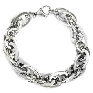 West Coast Jewelry Stainless Steel Oval Link Bracelet West Coast Jewelry Stainless Steel Bracelets
