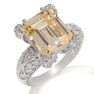Victoria Wieck 6.55ct Absolute™ Emerald Cut Canary Ring
