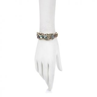 Heidi Daus "Baguette Brilliance" Crystal Accented Bangle Bracelet