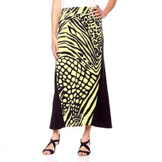 CSC® studio Colorblock Animal Print Maxi Skirt