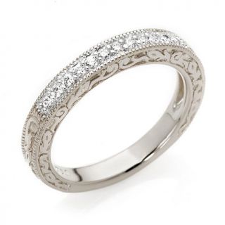 0.18ct Absolute™ Pavé Vintage Inspired Half Eternity Band Ring