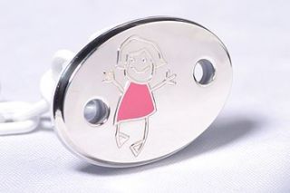 little girl sterling silver dummy clip baby gift by silver dummy clips