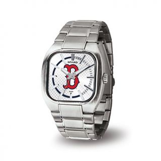 MLB Team Logo "Turbo Series" Silvertone Bracelet Watch   Atlanta Braves   Bosto