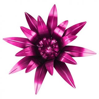 Metal Flower Decoration with Rhinestones