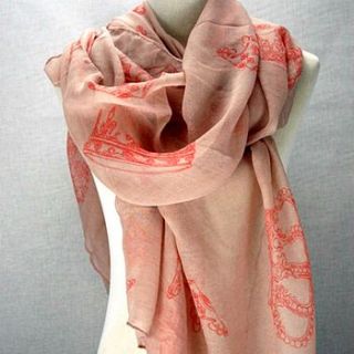 crown print scarf by cherry & joy