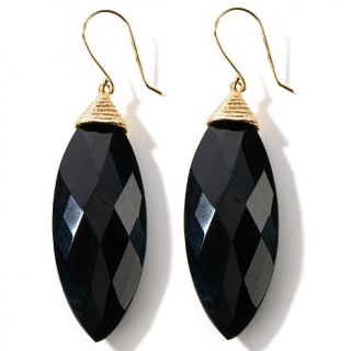 Technibond® Checkerboard Cut Marquise Gemstone Drop Earrings