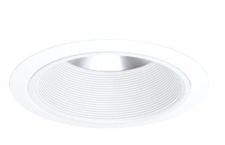 Juno Lighting 244W WH 6 Inch Shallow White Baffle with White Trim   Recessed Light Fixture Trims  