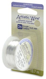 Artistic Wire 26 Gauge Tarnish Resistant Silver Wire, 15 Yard