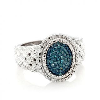 .2ct Colored Diamond Sterling Silver "Woven" Ring