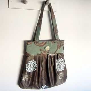 olive knitting bag brocade by lily button treasures