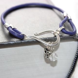 personalised leather charm bracelets by bish bosh becca