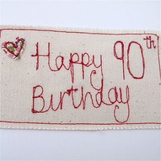 special age embroidered birthday cards by edamay