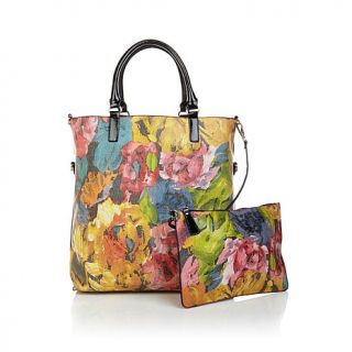 Sharif 5 in 1 Reversible Floral Tote with Cosmetic Bag