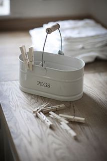vintage style peg bucket by garden trading