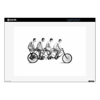 Cycling Vintage Bicycle Built for Four Laptop Skin