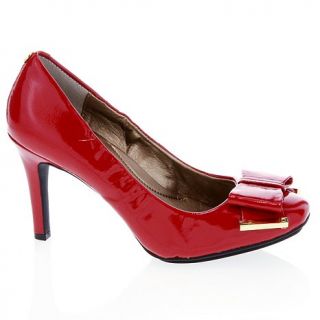 Me Too "Prima" Patent Leather Pump with Bow Detail