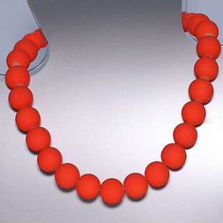 orange glass beads necklace by m by margaret quon