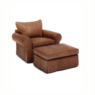 Distinction Leather Skirted Leather Sofa and Chair Set