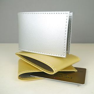 personalised metallic leather card holder by begolden