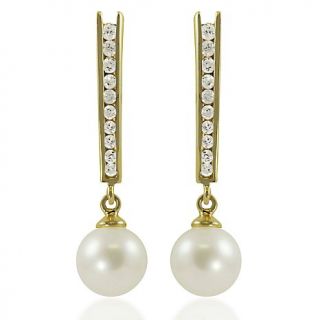 Imperial Pearls 14K Yellow Gold 7 7.5mm Cultured Fresh Water Pearl and 0.24ct D