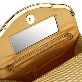 Retro Gold Clutch with Crystals and Mirror