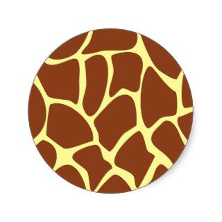 Brown Giraffe Print Pattern. Stickers