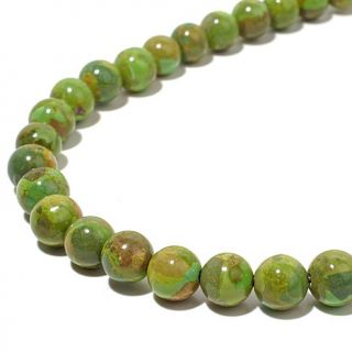 Jay King Lemon Lime Turquoise Beaded Sterling Silver 18" Necklace