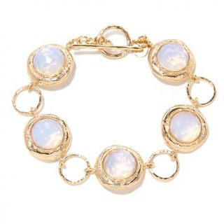Noa Zuman Jewelry Designs "Qumeran" Rose Cut White Opal Line Bracelet