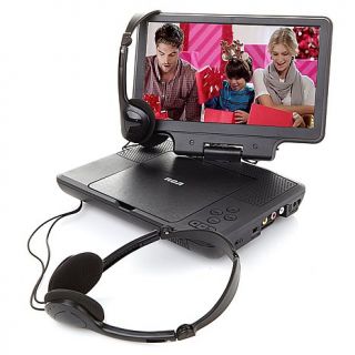 RCA 9" Portable DVD Player with 2 Headphones, Headrest Strap, Case, AC/DC Charg