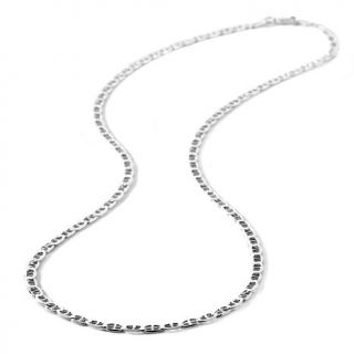 Sterling Silver 3.5mm Flat Mariner Chain 18" Necklace