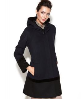 Calvin Klein Hooded Wool Blend Coat   Coats   Women