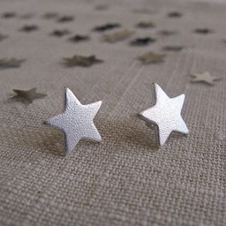 silver lucky star earrings by tales from the earth