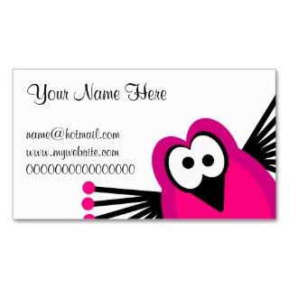 Funky Pink Bird Business Card