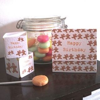gingerbread man popping box birthday card by paperbuzz cards