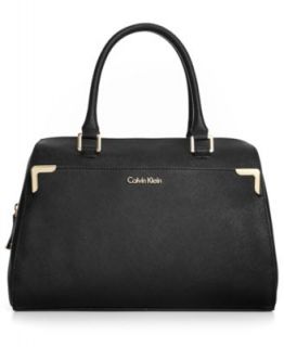Calvin Klein Saffiano Leather Satchel   Handbags & Accessories
