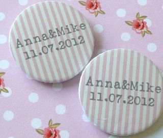 personalised striped badge by tilliemint loves