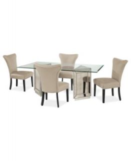 Sophia Dining Room Furniture, 7 Piece Set (76 Table and 6 Side Chairs)   Furniture