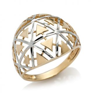 Michael Anthony Jewelry® 10K Cut Out 2 Tone Dome Ring