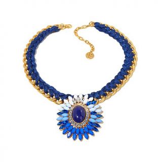 Ben Amun "Color Festival" Thread and Goldtone Curb Link 18" Drop Necklace