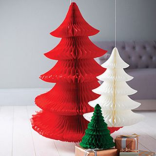tissue paper luxe christmas tree decoration by pearl and earl