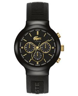 Lacoste Watch, Mens Chronograph Borneo Black Silicone Strap 44mm 2010687   Watches   Jewelry & Watches