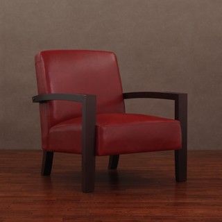 Roadster Burnt Red Leather Lounge Chair Chairs