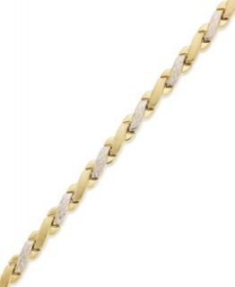 14k Gold Bracelet, Tri Tone Braided Herringbone Bracelet   Bracelets   Jewelry & Watches