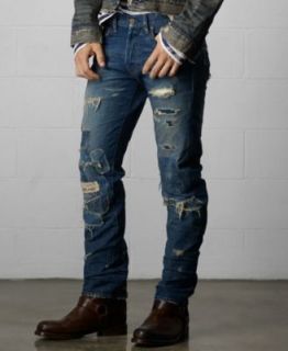 Denim & Supply Ralph Lauren Distressed Straight Fit Jeans   Jeans   Men