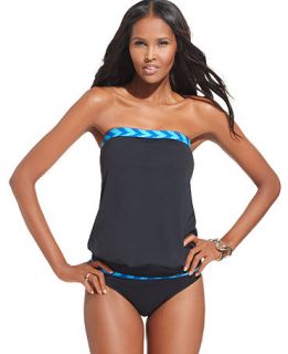 Anne Cole Swimsuit, Printed Bandeau Tankini Top & Banded Hipster Brief Bottoms   Swimwear   Women