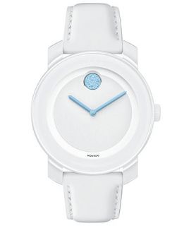 Movado Unisex Swiss Bold White Leather Strap Watch 36mm 3600178   Watches   Jewelry & Watches