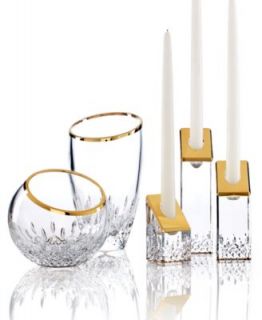 Waterford Stemware and Barware, Lismore Essence Wide Gold Sets of 2 Collection  