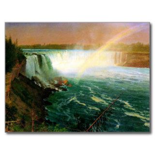 Niagara falls painting art artist Albert Bierstadt Postcards