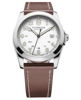 Victorinox Swiss Army Watch, Mens Infantry Brown Leather Strap 40mm 241564   Watches   Jewelry & Watches