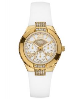 GUESS Watch, Womens White Polycarbonate Bracelet 36mm U95198L1   Watches   Jewelry & Watches